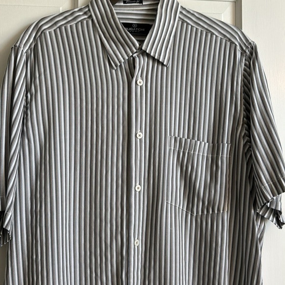 Men's Bugatchi short sleeve shirt size L - Picture 2 of 6